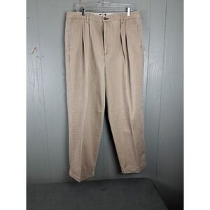 Vintage 90s Tommy Hilfiger Khaki Pants Men 38 Beige Business Casual Baggy Cuffed